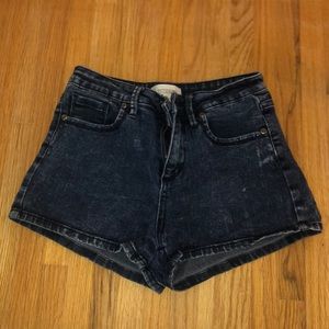 Acid Wash Denim Shorts